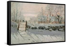 The Magpie, Etretat, Winter 1868-69-Claude Monet-Framed Stretched Canvas