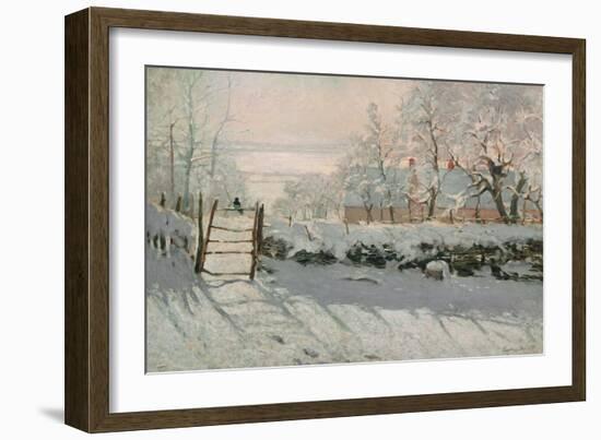 The Magpie, Etretat, Winter 1868-69-Claude Monet-Framed Giclee Print