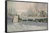 The Magpie, Etretat, Winter 1868-69-Claude Monet-Framed Stretched Canvas