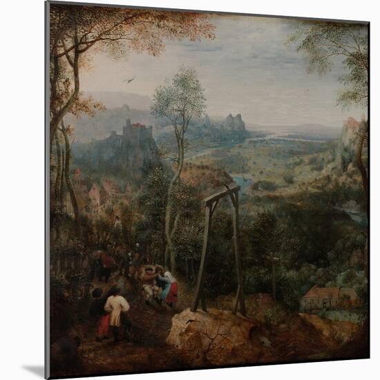 The Magpie on the Gallows-Pieter Bruegel the Elder-Mounted Giclee Print