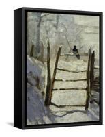 The Magpie-Claude Monet-Framed Stretched Canvas