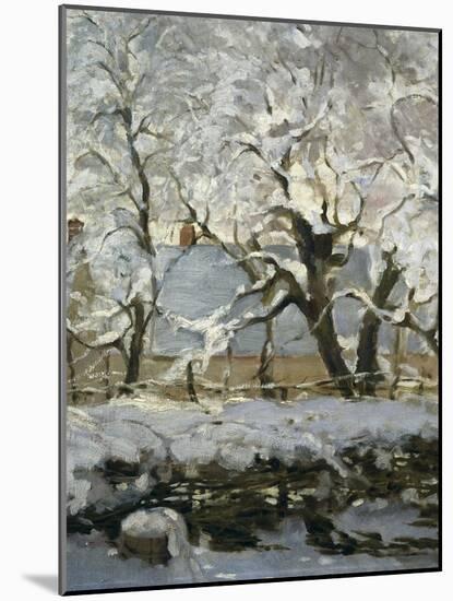 The Magpie-Claude Monet-Mounted Art Print