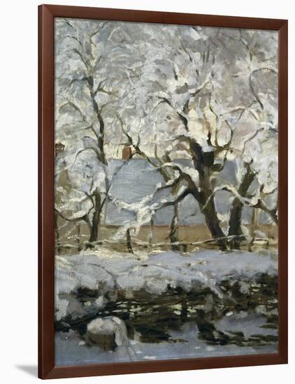 The Magpie-Claude Monet-Framed Art Print