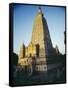 The Mahabodi Temple at Bodh Gaya, Where the Buddha Attained Enlightenment, Bihar State, India-John Henry Claude Wilson-Framed Stretched Canvas