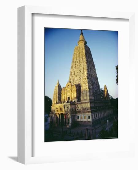 The Mahabodi Temple at Bodh Gaya, Where the Buddha Attained Enlightenment, Bihar State, India-John Henry Claude Wilson-Framed Photographic Print