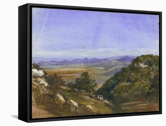 The Mahrakah and View over the Plain to Jezreel, 1872-Claude Conder-Framed Stretched Canvas