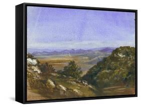 The Mahrakah and View over the Plain to Jezreel, 1872-Claude Conder-Framed Stretched Canvas