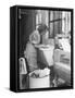 The Maid Doing the Family's Weekly Laundry-Nina Leen-Framed Stretched Canvas