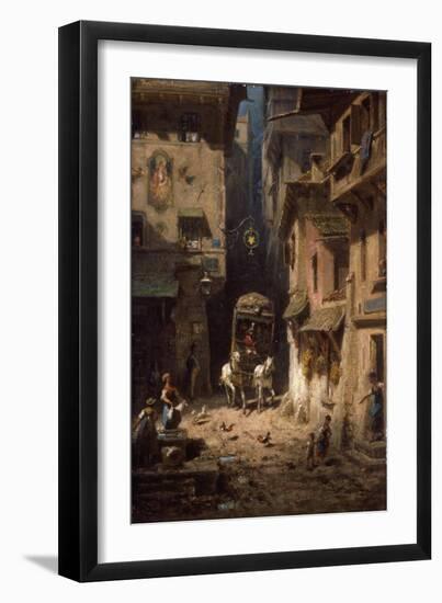 The Mail Coach, C. 1880-Carl Spitzweg-Framed Giclee Print