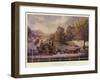 The Mail Coach in a Flood-James Pollard-Framed Giclee Print