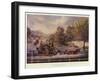 The Mail Coach in a Flood-James Pollard-Framed Giclee Print