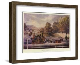 The Mail Coach in a Flood-James Pollard-Framed Giclee Print