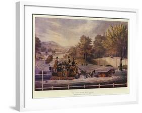 The Mail Coach in a Flood-James Pollard-Framed Giclee Print