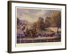 The Mail Coach in a Flood-James Pollard-Framed Giclee Print