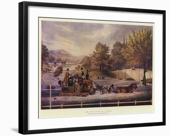 The Mail Coach in a Flood-James Pollard-Framed Giclee Print