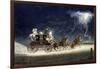 The Mail Coach in a Thunderstorm, Engraved by R.G. Reeve, 1827-James Pollard-Framed Giclee Print