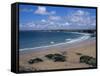 The Main Beach, Newquay, Cornwall, England, United Kingdom-Julian Pottage-Framed Stretched Canvas