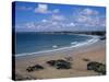 The Main Beach, Newquay, Cornwall, England, United Kingdom-Julian Pottage-Stretched Canvas