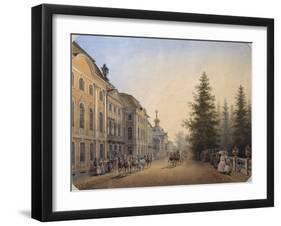 The Main Entrance of the Great Palace in Peterhof, 1852-Vasily Semyonovich Sadovnikov-Framed Giclee Print