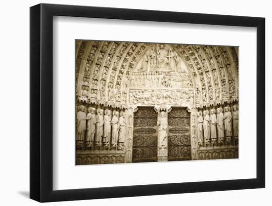 The Main Entrance to Notre Dame Cathedral, Paris, France-Russ Bishop-Framed Photographic Print