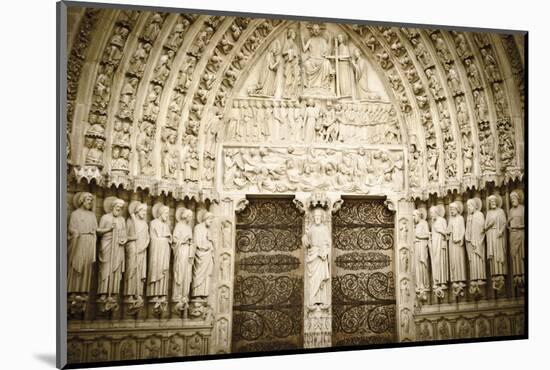 The Main Entrance to Notre Dame Cathedral, Paris, France-Russ Bishop-Mounted Photographic Print