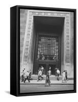 The Main Entrance to the Chase Manhattan Bank-Al Fenn-Framed Stretched Canvas