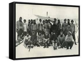 'The Main Party at Cape Evans After The Winter, 1911', (1913)-Herbert Ponting-Framed Stretched Canvas