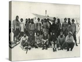 'The Main Party at Cape Evans After The Winter, 1911', (1913)-Herbert Ponting-Stretched Canvas