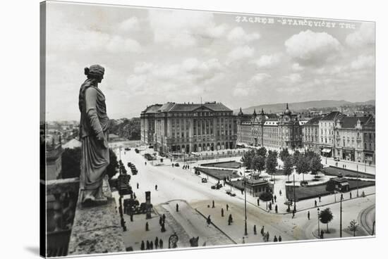 The Main Square of Zagreb, Croatia-null-Stretched Canvas