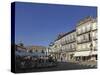 The Main Square (Praca Da Republica), with Street Cafes and Azulejo Clad Buildings, Viana Do Castel-Stuart Forster-Stretched Canvas