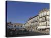 The Main Square (Praca Da Republica), with Street Cafes and Azulejo Clad Buildings, Viana Do Castel-Stuart Forster-Stretched Canvas