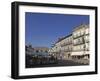 The Main Square (Praca Da Republica), with Street Cafes and Azulejo Clad Buildings, Viana Do Castel-Stuart Forster-Framed Photographic Print