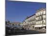 The Main Square (Praca Da Republica), with Street Cafes and Azulejo Clad Buildings, Viana Do Castel-Stuart Forster-Mounted Photographic Print