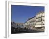 The Main Square (Praca Da Republica), with Street Cafes and Azulejo Clad Buildings, Viana Do Castel-Stuart Forster-Framed Photographic Print