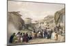 The Main Street in the Bazaar at Caubul, Fruit Season, Sketches in Afghaunistan, Engraved Haghe-James Atkinson-Mounted Giclee Print
