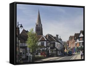 The Main Street, Lyndhurst, New Forest, Hampshire, England, United Kingdom, Europe-James Emmerson-Framed Stretched Canvas