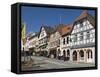 The Main Street, Merianstrasse, in the Rhine Wine Area of Oppenheim, Rhineland Palatinate, Germany-James Emmerson-Framed Stretched Canvas