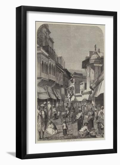 The Main Street of Agra-null-Framed Giclee Print