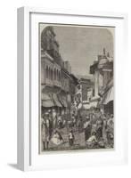 The Main Street of Agra-null-Framed Giclee Print