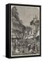 The Main Street of Agra-null-Framed Stretched Canvas