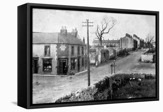 The Main Street of Dove Holes, Derbyshire, 1913-null-Framed Stretched Canvas