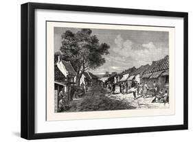 The Main Street of Hué, Capital of the Kingdom of Anam-null-Framed Giclee Print