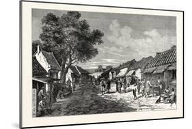 The Main Street of Hué, Capital of the Kingdom of Anam-null-Mounted Giclee Print