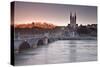 The Maine River Flowing Through the City of Angers-Julian Elliott-Stretched Canvas