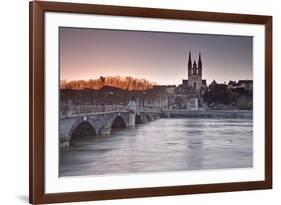 The Maine River Flowing Through the City of Angers-Julian Elliott-Framed Photographic Print