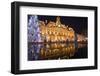 The Mairie (Town Hall) of Tours Lit Up with Christmas Lights, Tours, Indre-Et-Loire, France, Europe-Julian Elliott-Framed Photographic Print