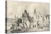 'The Maison du Lieutenant and the Church of St Landry in 1540', 1915-Unknown-Stretched Canvas