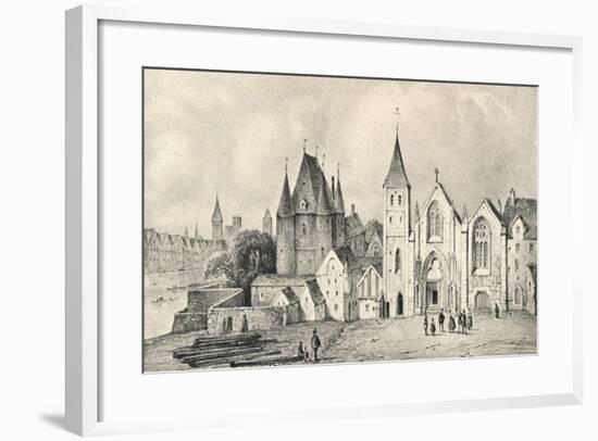 'The Maison du Lieutenant and the Church of St Landry in 1540', 1915-Unknown-Framed Giclee Print