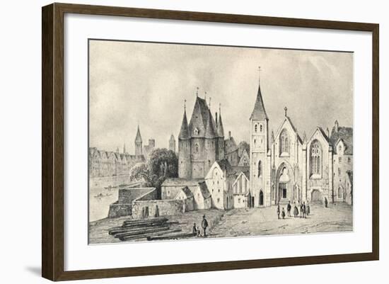 'The Maison du Lieutenant and the Church of St Landry in 1540', 1915-Unknown-Framed Giclee Print