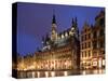 The Maison Du Roi (King's House) on the Famous Grande Place in the City Centre of Brussels, Belgium-David Bank-Stretched Canvas